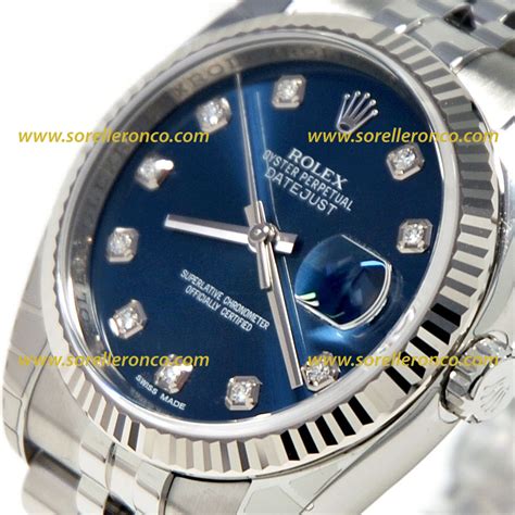 rolex quadrante blu con brillanti e bracciale oro|rolex datejust 36 prezzi.